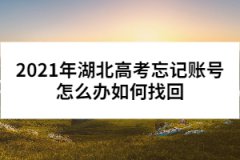 2021年湖北高考忘記賬號怎么辦如何找回
