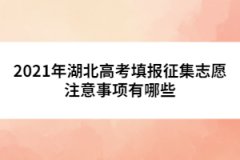 2021年湖北高考填報征集志愿注意事項有哪些