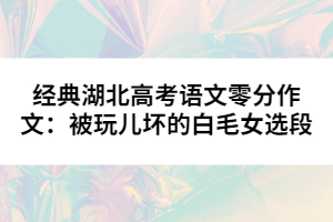 經典湖北高考語文零分作文：被玩兒壞的白毛女選段