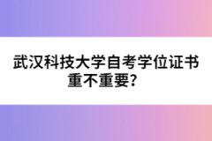 武漢科技大學(xué)自考學(xué)位證書重不重要？