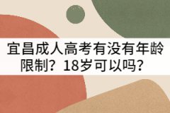 宜昌成人高考有沒(méi)有年齡限制？18歲可以嗎？