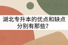 湖北專升本的優(yōu)點和缺點分別有那些？