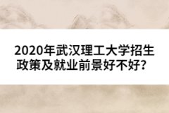 2020年武漢理工大學(xué)招生政策及就業(yè)前景好不好？