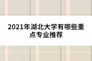 2021年湖北大學(xué)有哪些重點專業(yè)推薦