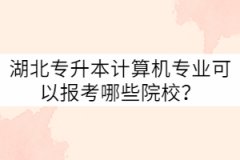 湖北專升本計算機(jī)專業(yè)可以報考哪些院校？