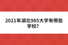 2021年湖北985大學(xué)有哪些學(xué)校？