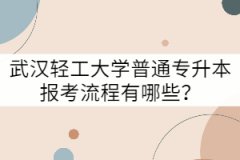武漢輕工大學(xué)普通專升本報考流程有哪些？