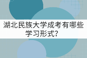 湖北民族大學成考有哪些學習形式？