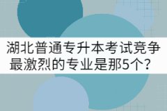 湖北普通專升本考試競爭最激烈的專業(yè)是那5個(gè)？
