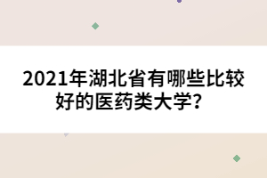 2021年湖北省有哪些比較好的醫(yī)藥類大學(xué)？