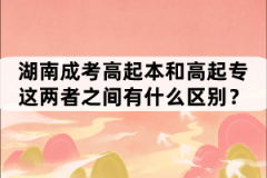 湖南成考高起本和高起專這兩者之間有什么區(qū)別？
