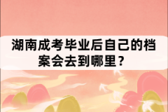 湖南成考畢業(yè)后自己的檔案會去到哪里？