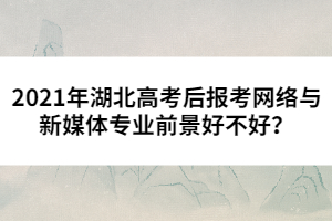 2021年湖北高考后報考網(wǎng)絡(luò)與新媒體專業(yè)前景好不好？