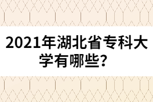 2021年湖北省?？拼髮W(xué)有哪些？