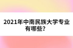 2021年中南民族大學(xué)專業(yè)有哪些？