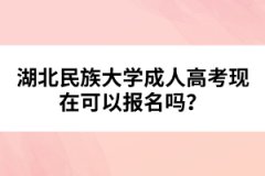 湖北民族大學(xué)成人高考現(xiàn)在可以報名嗎？