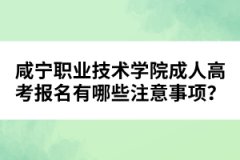 咸寧職業(yè)技術(shù)學(xué)院成人高考報(bào)名有哪些注意事項(xiàng)？