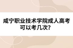 咸寧職業(yè)技術(shù)學(xué)院成人高考可以考幾次？