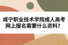 咸寧職業(yè)技術(shù)學(xué)院成人高考網(wǎng)上報(bào)名需要什么資料？