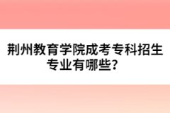 荊州教育學院成考?？普猩鷮I(yè)有哪些？