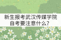 新生報考武漢傳媒學(xué)院自考要注意什么？