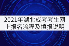 2021年湖北成人高考考生網(wǎng)上報名流程及填報說明