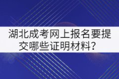 2021年湖北成考網(wǎng)上報(bào)名要提交哪些證明材料？