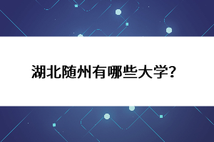 湖北隨州有哪些大學(xué)？