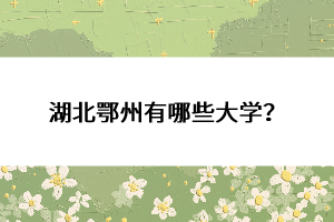 湖北鄂州有哪些大學？