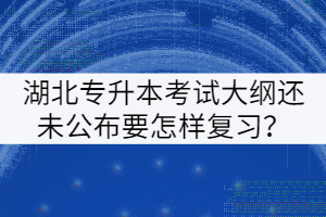 2022年湖北專升本考試大綱還未公布要怎樣復(fù)習(xí)？