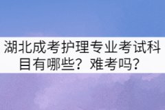 湖北成考護理專業(yè)考試科目有哪些？難考嗎？