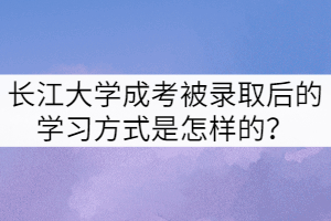 長(zhǎng)江大學(xué)成考被錄取后的學(xué)習(xí)方式是怎樣的？