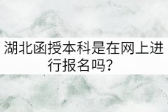 湖北成考函授本科是在網上進行報名嗎？