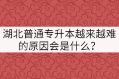 湖北普通專升本越來越難的原因會(huì)是什么？
