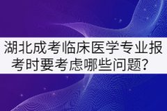湖北成考臨床醫(yī)學(xué)專(zhuān)業(yè)報(bào)考時(shí)要考慮哪些問(wèn)題？