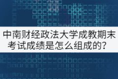 中南財經政法大學成教期末考試成績是怎么組成的？
