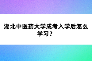 湖北中醫(yī)藥大學(xué)成考入學(xué)后怎么學(xué)習(xí)？