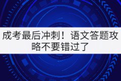 成考最后沖刺！語(yǔ)文答題攻略不要錯(cuò)過(guò)了