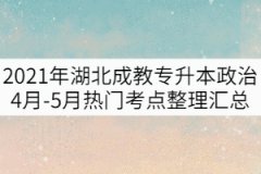 2021年湖北成教專升本政治4月-5月熱門考點整理匯總