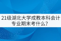 21級(jí)湖北大學(xué)成教本科會(huì)計(jì)專業(yè)期末考什么？