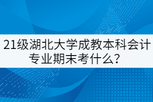 21級湖北大學成教本科會計專業(yè)期末考什么？