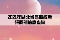 2021年湖北省各院?？佳姓{(diào)劑信息查詢