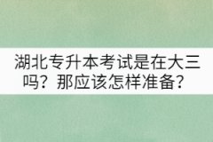 湖北專升本考試是在大三嗎？那應(yīng)該怎樣準備？