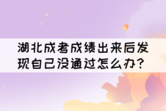 湖北成考成績(jī)出來后發(fā)現(xiàn)自己沒通過怎么辦？