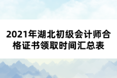 2021年湖北初級會計師合格證書領取時間匯總表