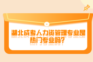 湖北成考人力資管理專業(yè)是熱門專業(yè)嗎？