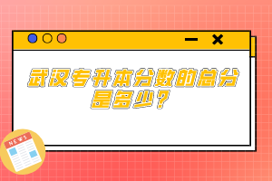 武漢專升本分?jǐn)?shù)的總分是多少？