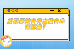 武漢學(xué)院專升本的專業(yè)有哪些？