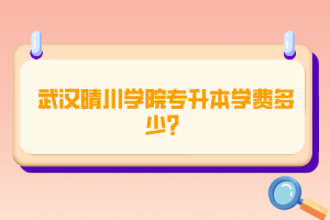 武漢晴川學(xué)院專升本學(xué)費多少？