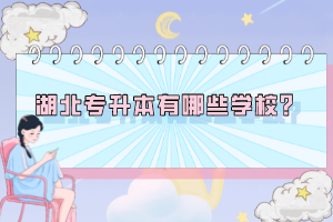 湖北專升本有哪些學校？